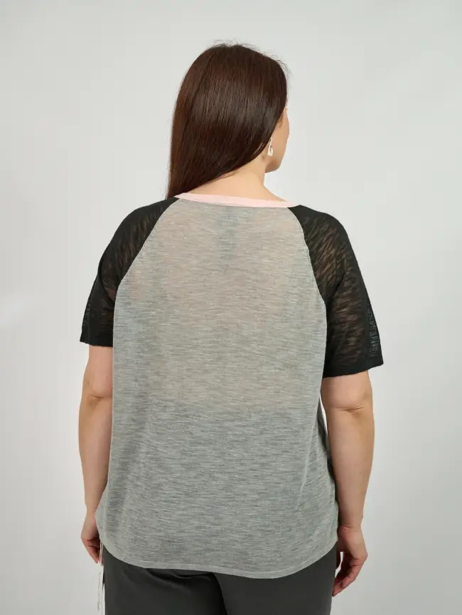 Джемпер короткий рукав 23056 размер 50- 58 фото 19