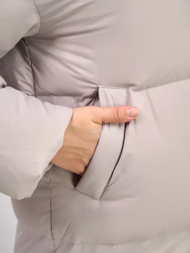 Пуховое пальто 2332 Размер 50-54 фото 5