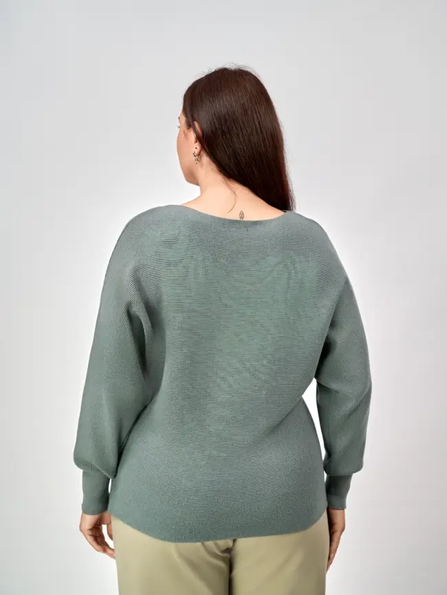 Джемпер в рубчик ЭТТО ПЛЮС 717 Размер 48-58 фото 44