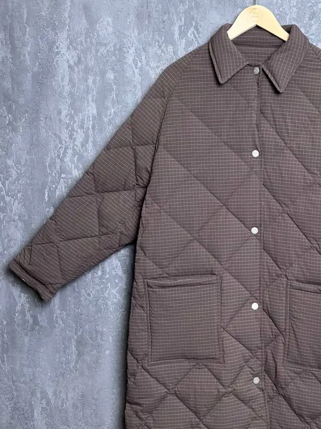 Пуховое пальто 61010 Размер 50-56 фото 29