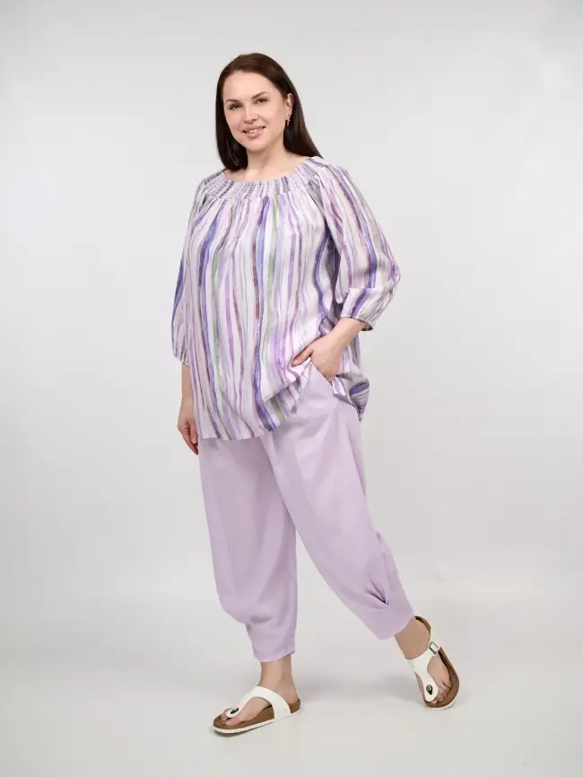 Блуза ЭттоПлюс 34187 Размер 52-58 фото 12