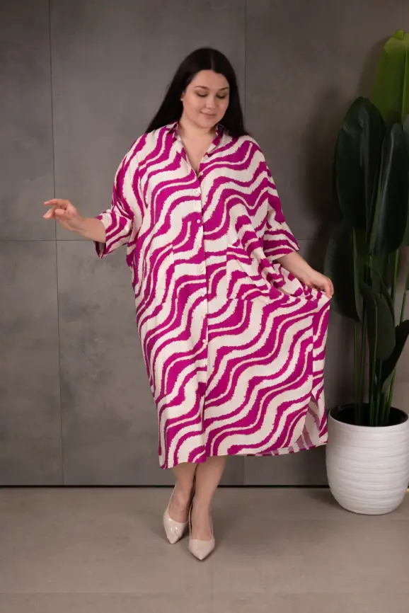 Платье рубашка ЭттоПлюс 028-1 размер 52- 60 фото 2