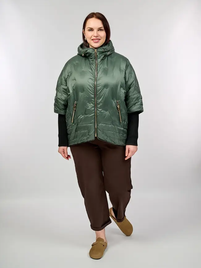 Куртка с трикотажным рукавом 6560 фото 2