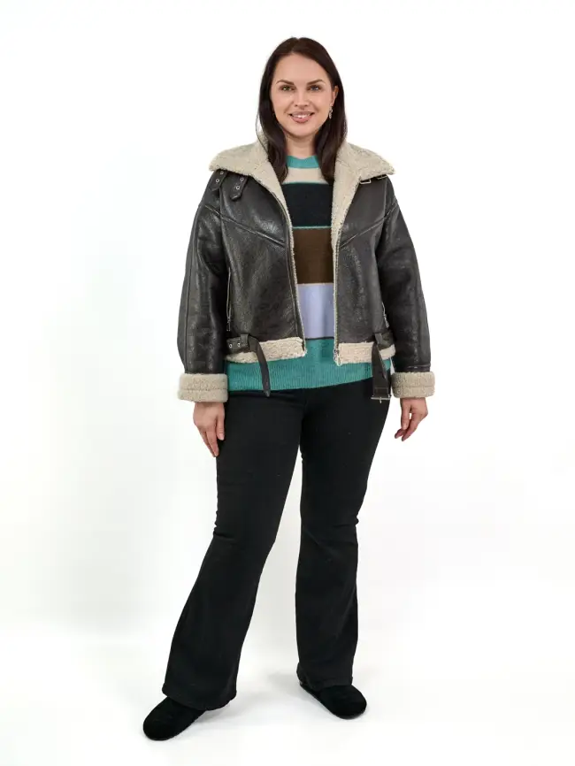 Дубленка авиатор 18907 Размер 50-54 фото 2