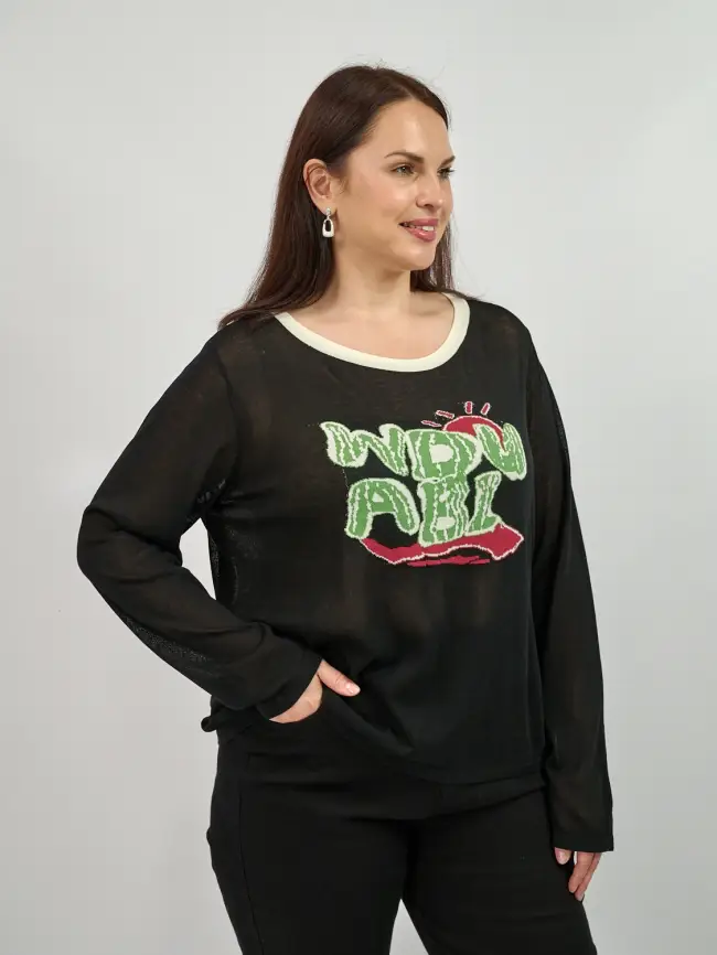 Джемпер с принтом 22717 размер 50- 58 фото 16