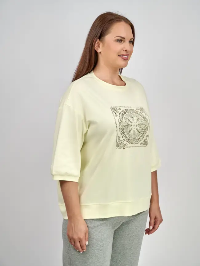 Лонгслив с принтом 95048 Размер 54-58 фото 25