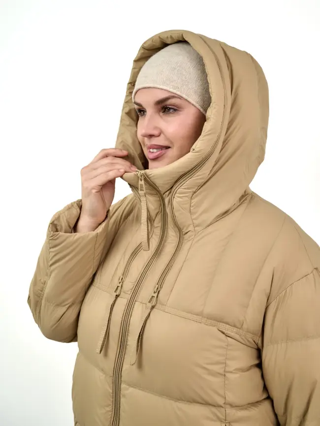 Пуховое пальто 870 Размер 48-54 фото 31