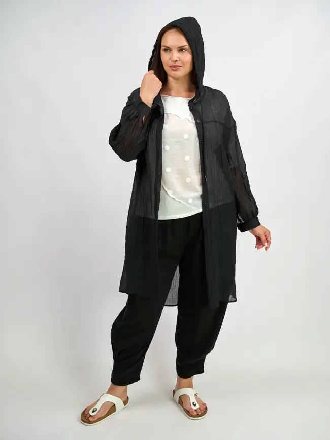 Пыльник рубашка удлиненный 9087 Размер 50-58 фото 15