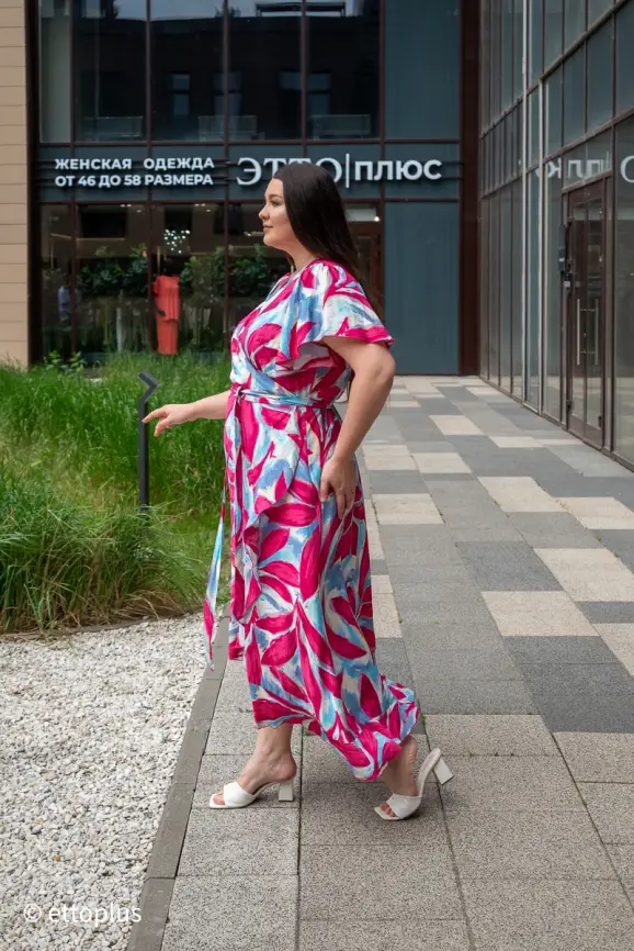 Платье на запахе ЭттоПлюс 044 размеры 48 - 58 фото 28