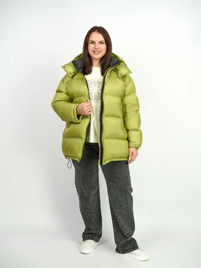 Пуховик зимний 9903 удлиненный Размер 50-60 фото 40