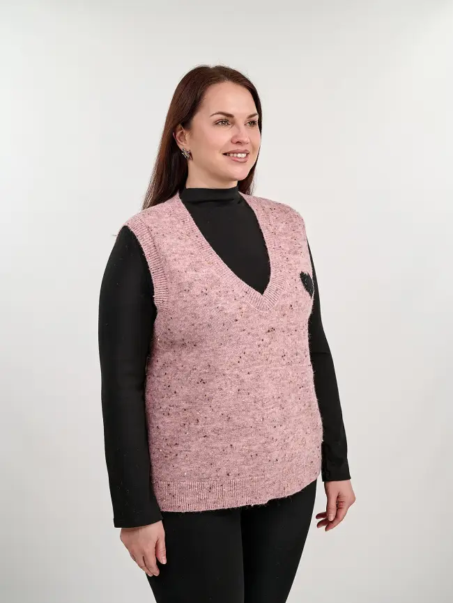 Жилет меланж 22627 Размер 50- 56 фото 3