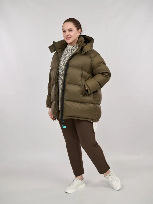 Пуховик зимний 9906 удлиненный Размер 50-60 фото 20