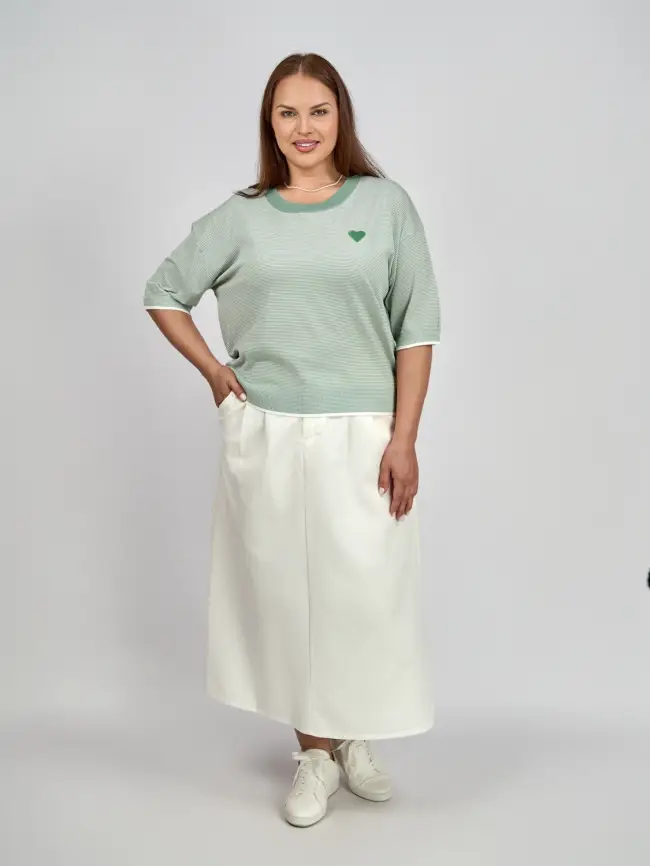 Юбка джинсовая 36208 Размеры 50-58 фото 4