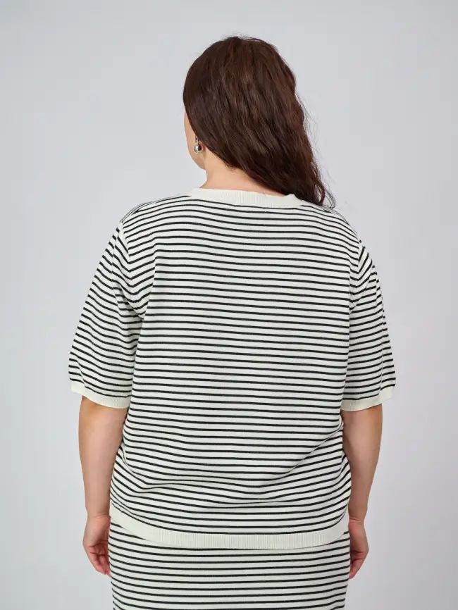 Джемпер в полоску ЭттоПлюс 25412 фото 7