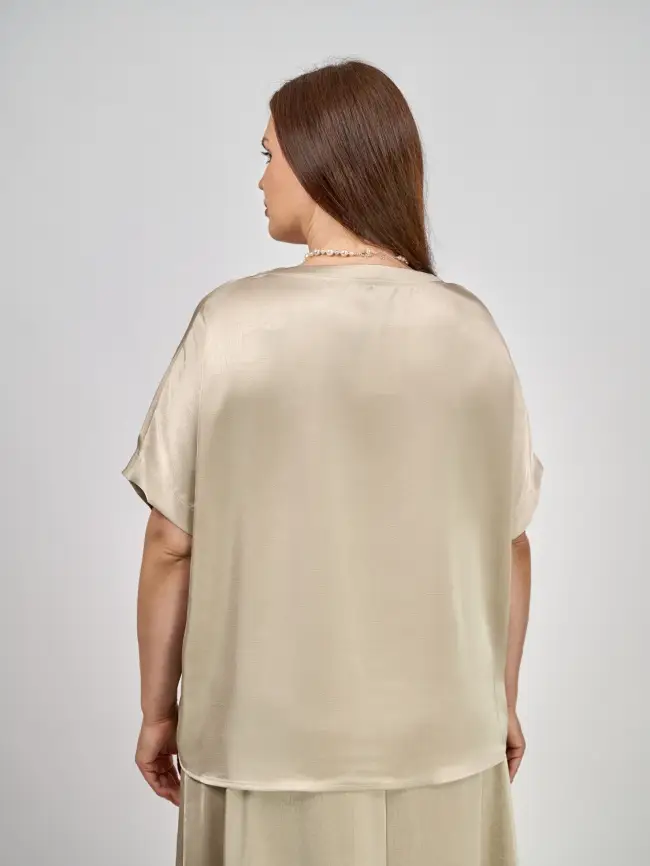 Блуза с v-вырезом ЭттоПлюс 1003 Размеры 50-58 фото 38