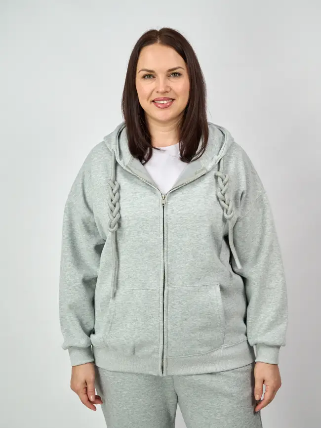 Худи зип утепленное оверсайз размер 50-58 506 фото 71