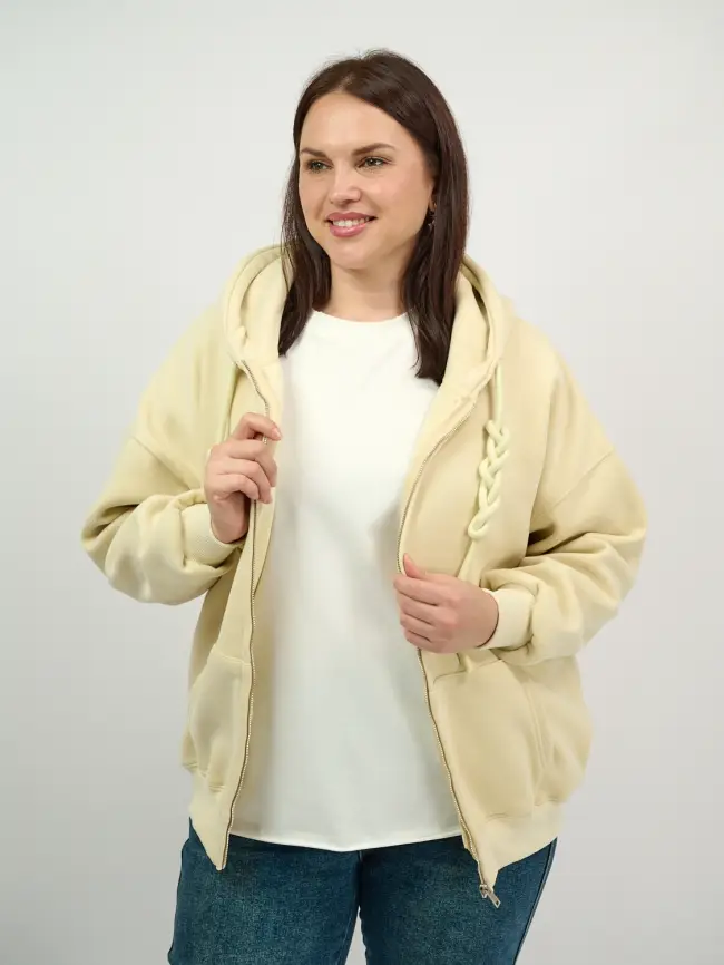 Худи зип утепленное оверсайз размер 50-58 506 фото 60