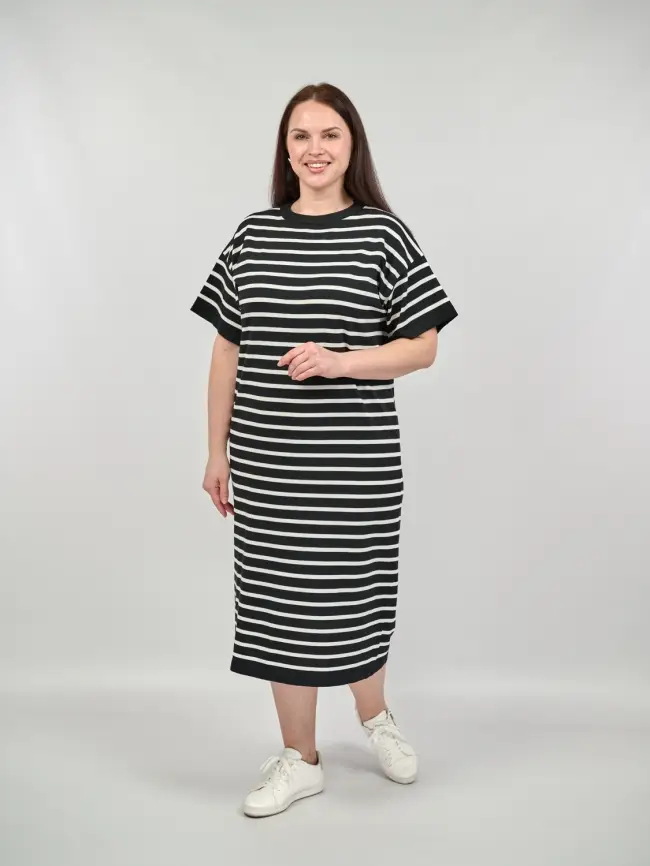 Трикотажное платье 7569 Размер 50-58 фото 2