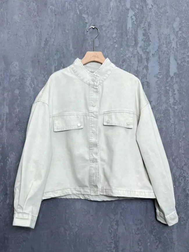 Куртка джинсовая(светлый беж) 88203 Уценка фото 2