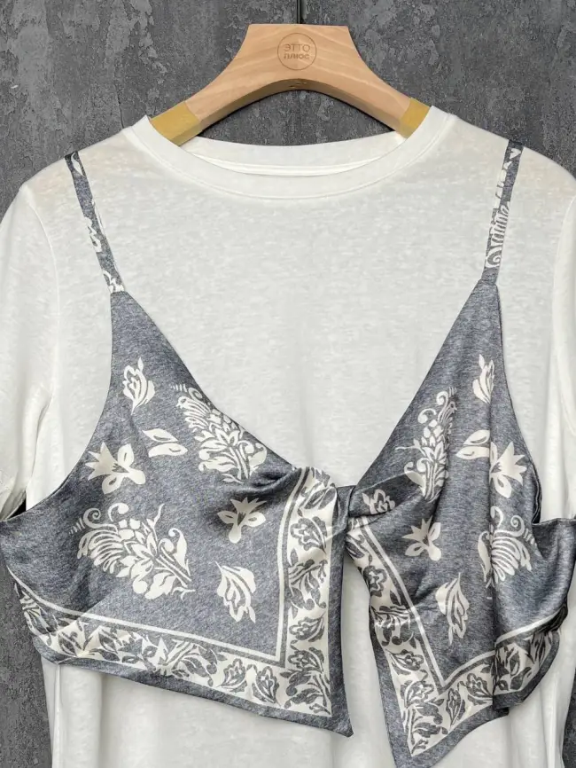 Футболка с топом 95259 Размер 46-50 фото 2