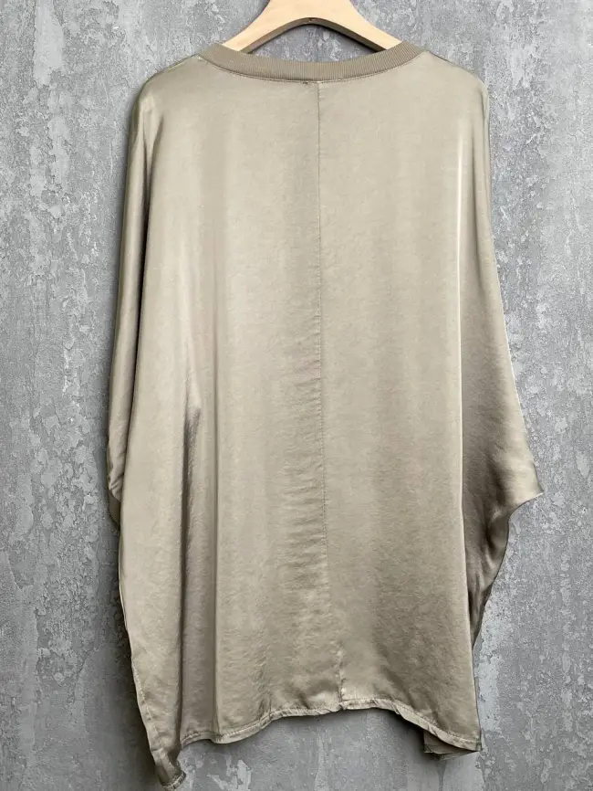 Блуза атлас Италия 84085 Размер 50-56 фото 6