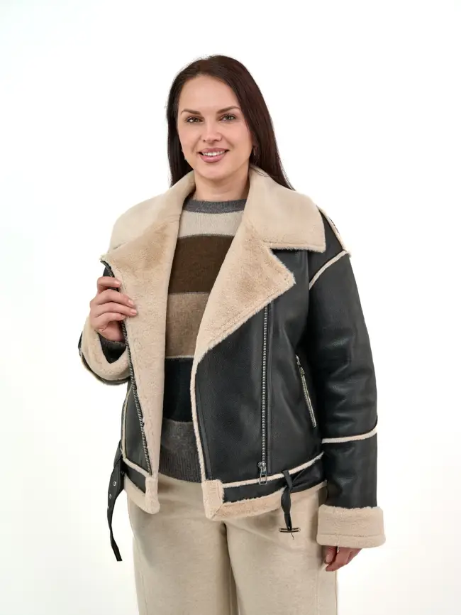 Дубленка авиатор 12105 Размер 46-52 фото 19