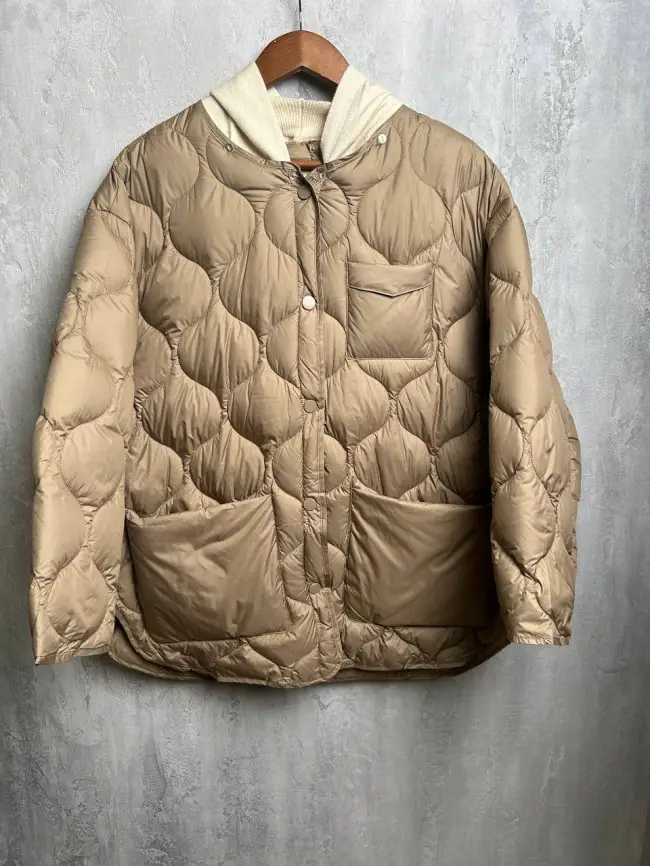 Куртка лёгкая с вязаным капюшоном 2207 Размер 48-54 фото 40