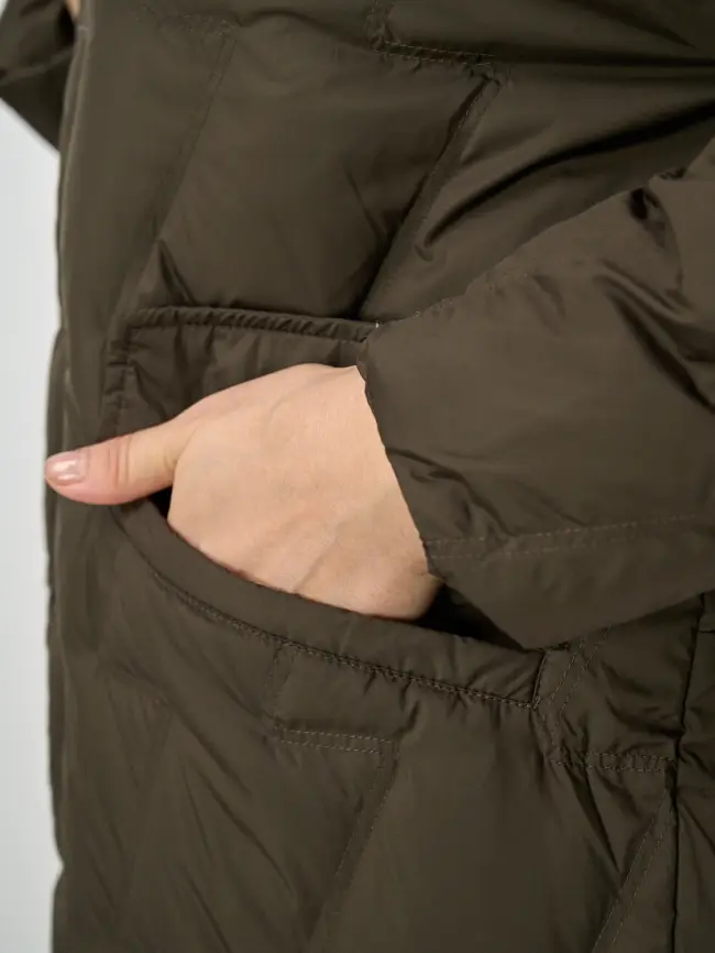 Пальто стеганое облегченное 8809 фото 17