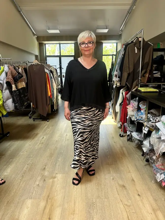 Блуза с атласной оторочкой 21759 фото 1