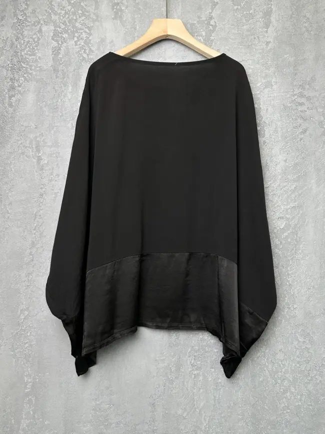 Блуза с атласной полосой 22771 фото 2