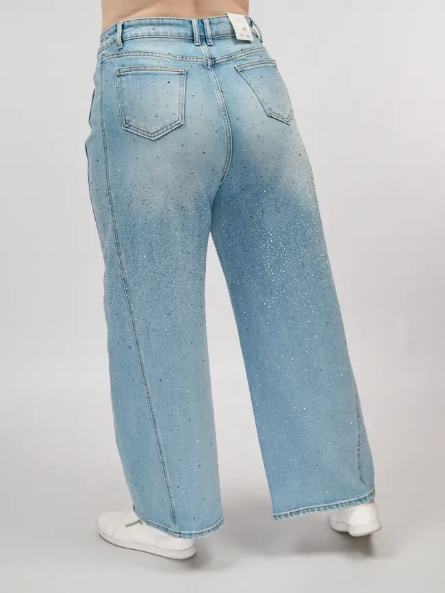 Джинсы в стразах 6788 Размеры 52-58 фото 18