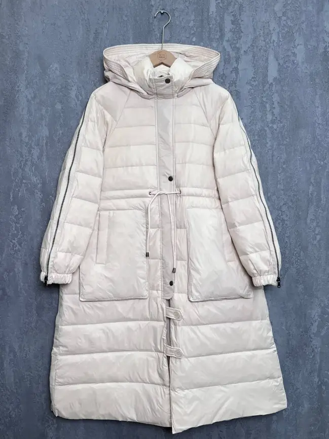 Пуховое пальто 23095 Размер 48-54 фото 27