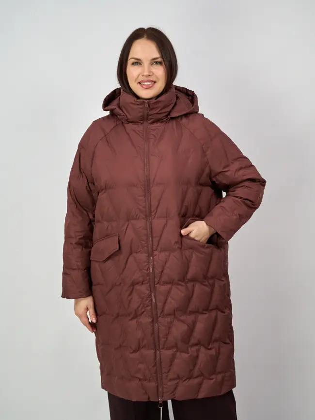 Пальто стеганое облегченное 8809 фото 38