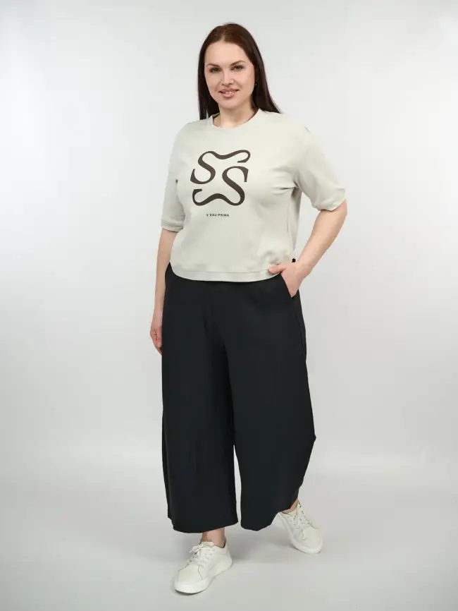 Брюки палаццо 38317 размер 54- 58 фото 42