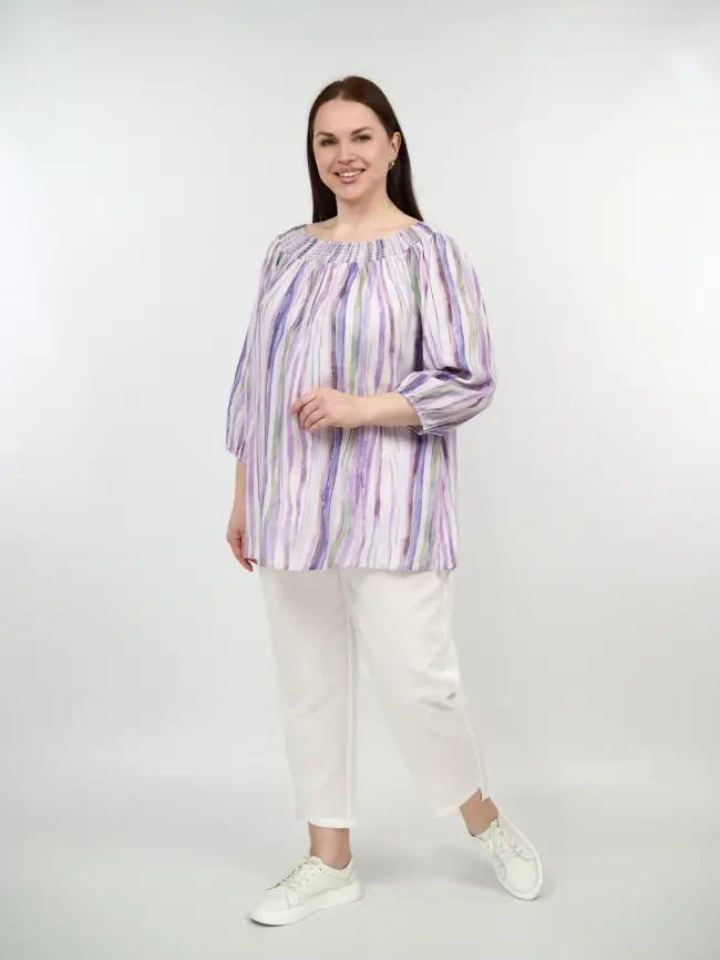 Блуза ЭттоПлюс 34187 Размер 52-58 фото 17