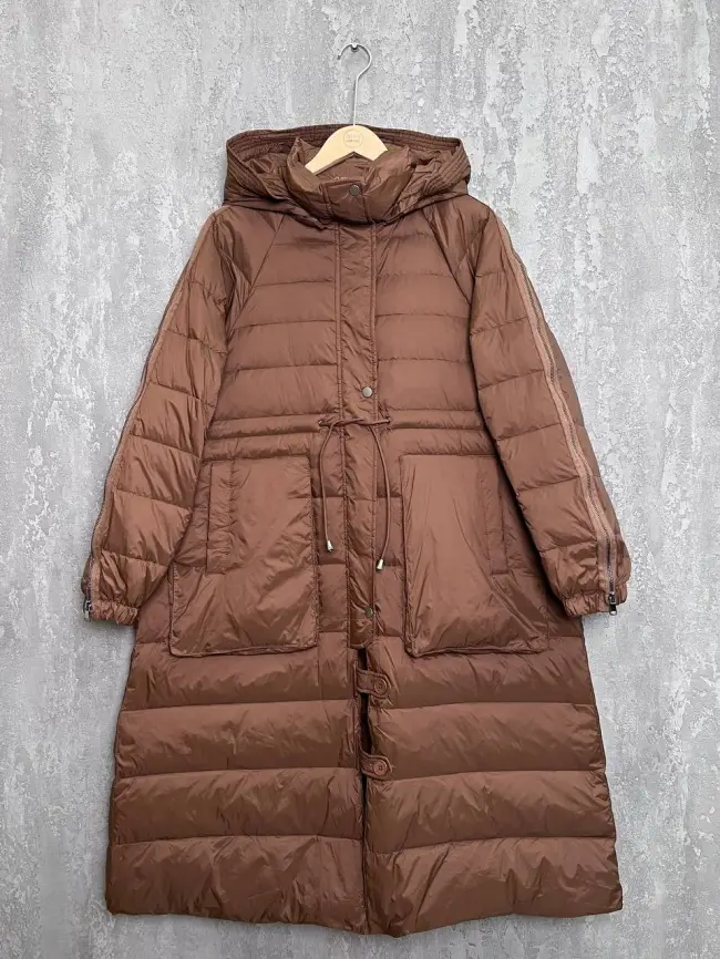 Пуховое пальто 23095 Размер 48-54 фото 11