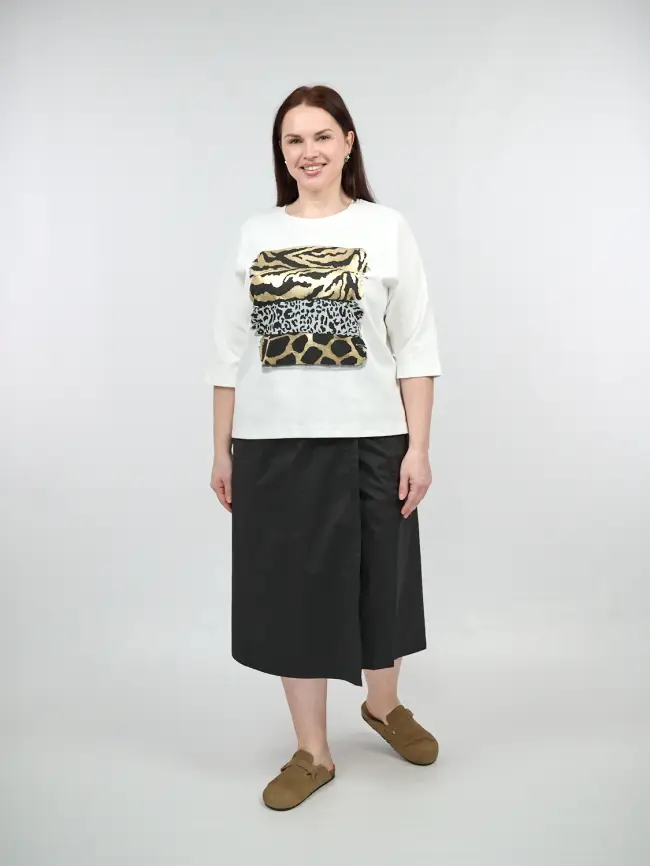 Юбка брюки 1131 размеры 48- 58 фото 22