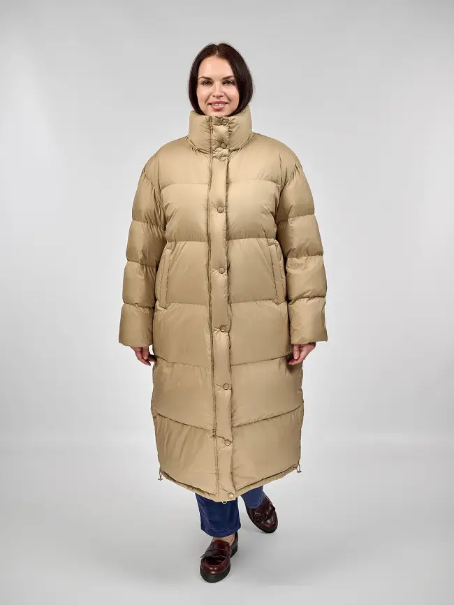 Пуховое пальто 9066 Размер 54-58 фото 1