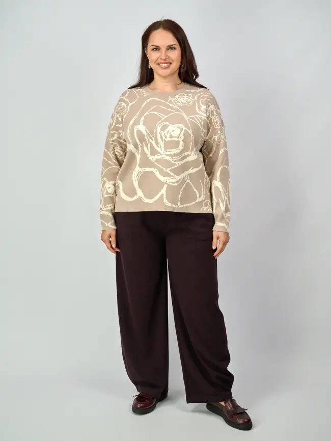 Свитер с круглым горлом ЭттоПлюс 777 Размер 52-58 фото 11