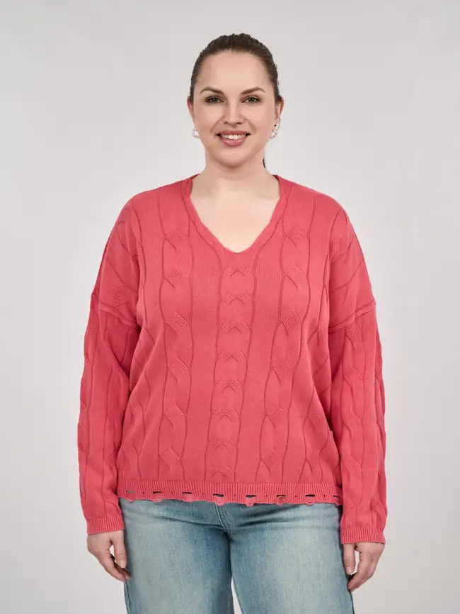 Джемпер Италия косы 3388 Размер 50-58 фото 93