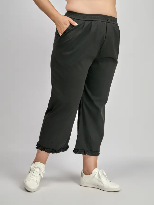 Брюки лето с рюшами 1239 размеры 48- 58 фото 10