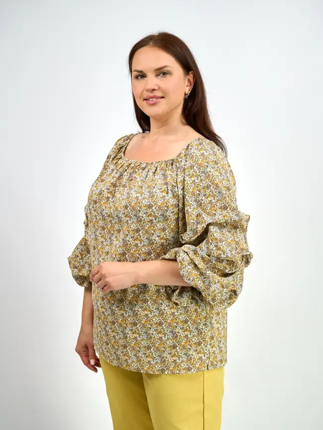 Блуза ЭттоПлюс 34184 Размеры 50-58 фото 20