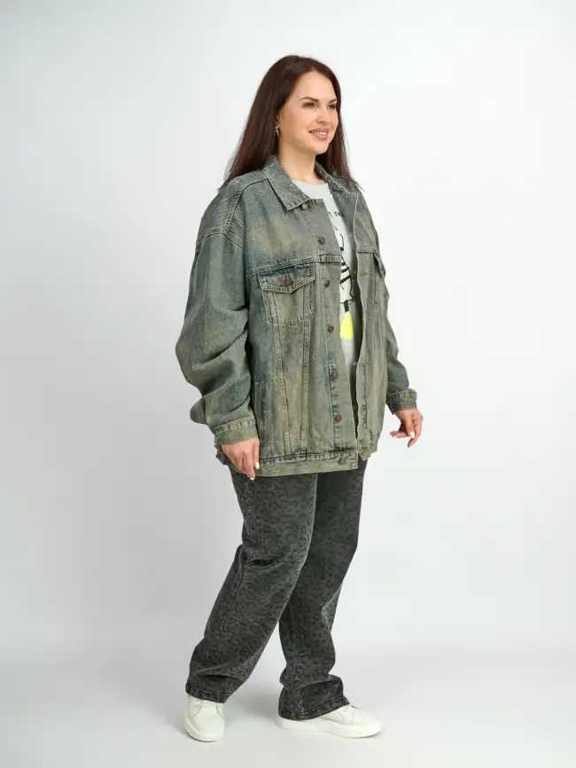 Куртка джинсовая 25163 Размер 54-60 фото 11