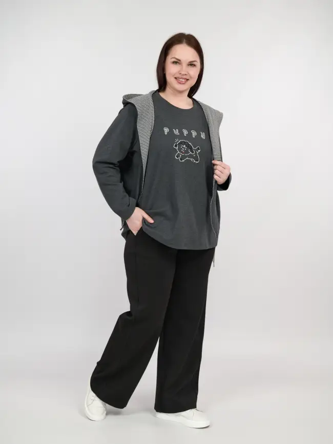 Палаццо "Демисезонные"9751 Размер 50-58 фото 6