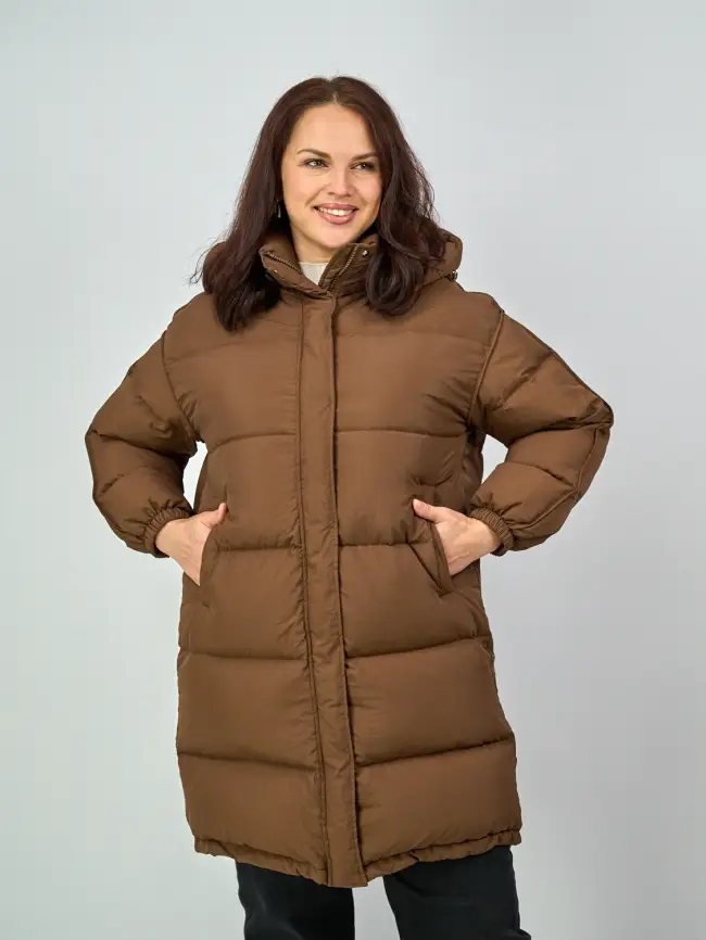 Пуховик А-силуэт 811 фото 24