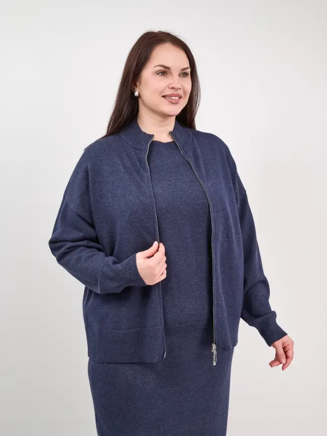Кофта на молнии 25411 ЭттоПлюс Размер 50-58 фото 24