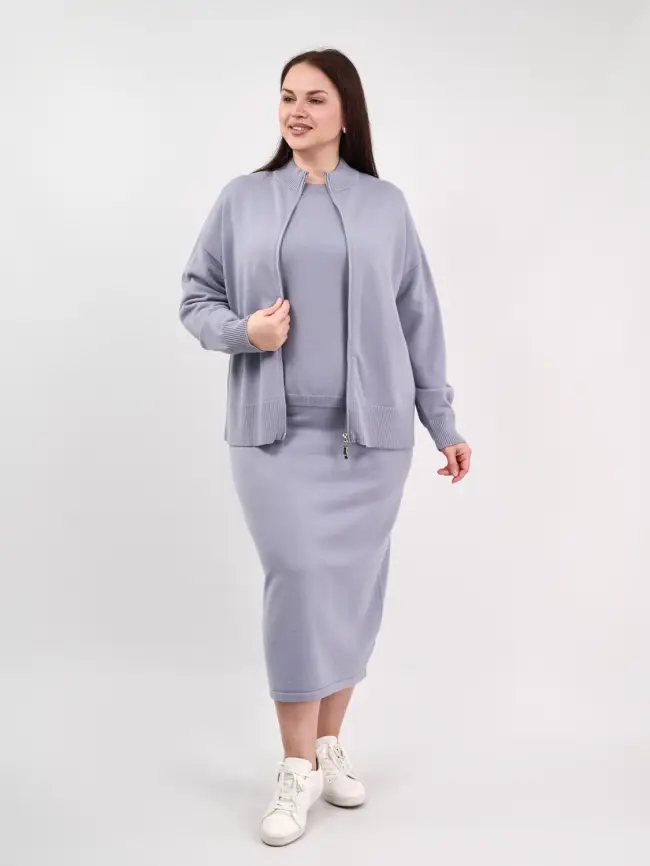 Кофта на молнии 25411 ЭттоПлюс Размер 50-58 фото 74