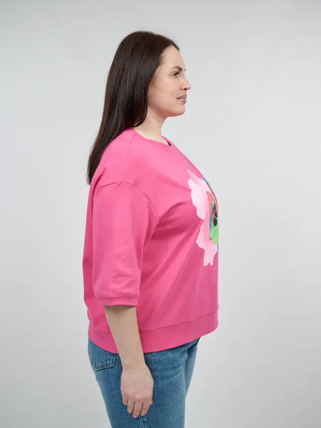 Лонгслив Цветы 25001 ЭттоПлюс Размер 50-58 фото 48