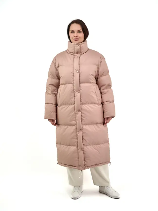 Пуховое пальто 9066 Размер 54-58 фото 59