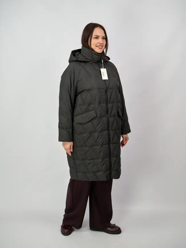 Пальто стеганое облегченное 8809 фото 29